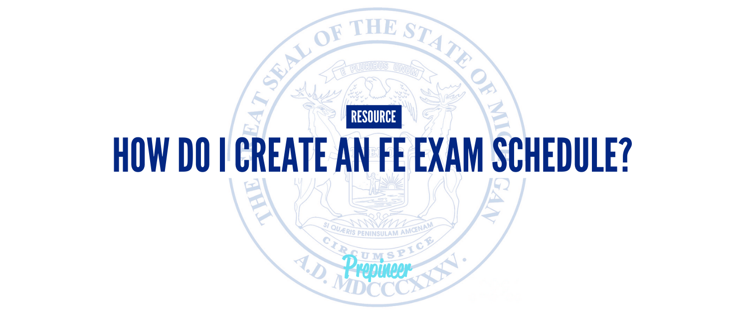 How do I create a study plan for my FE Exam?